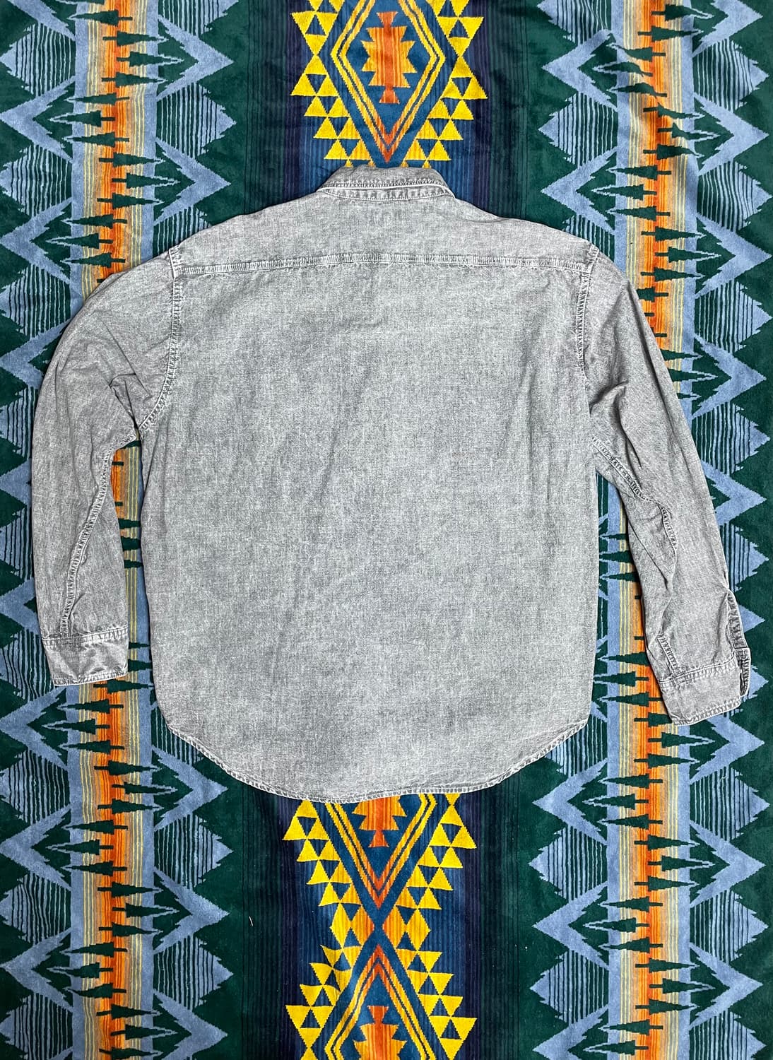 BEAMS Work Shirt  Gray Washed M 상품이미지5