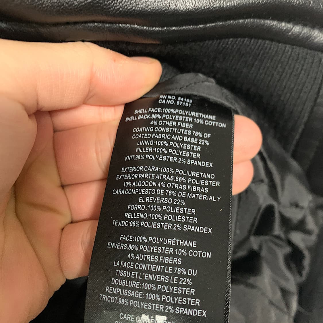 DKNY 페이크 레더 봄버 자켓 M 상품이미지5