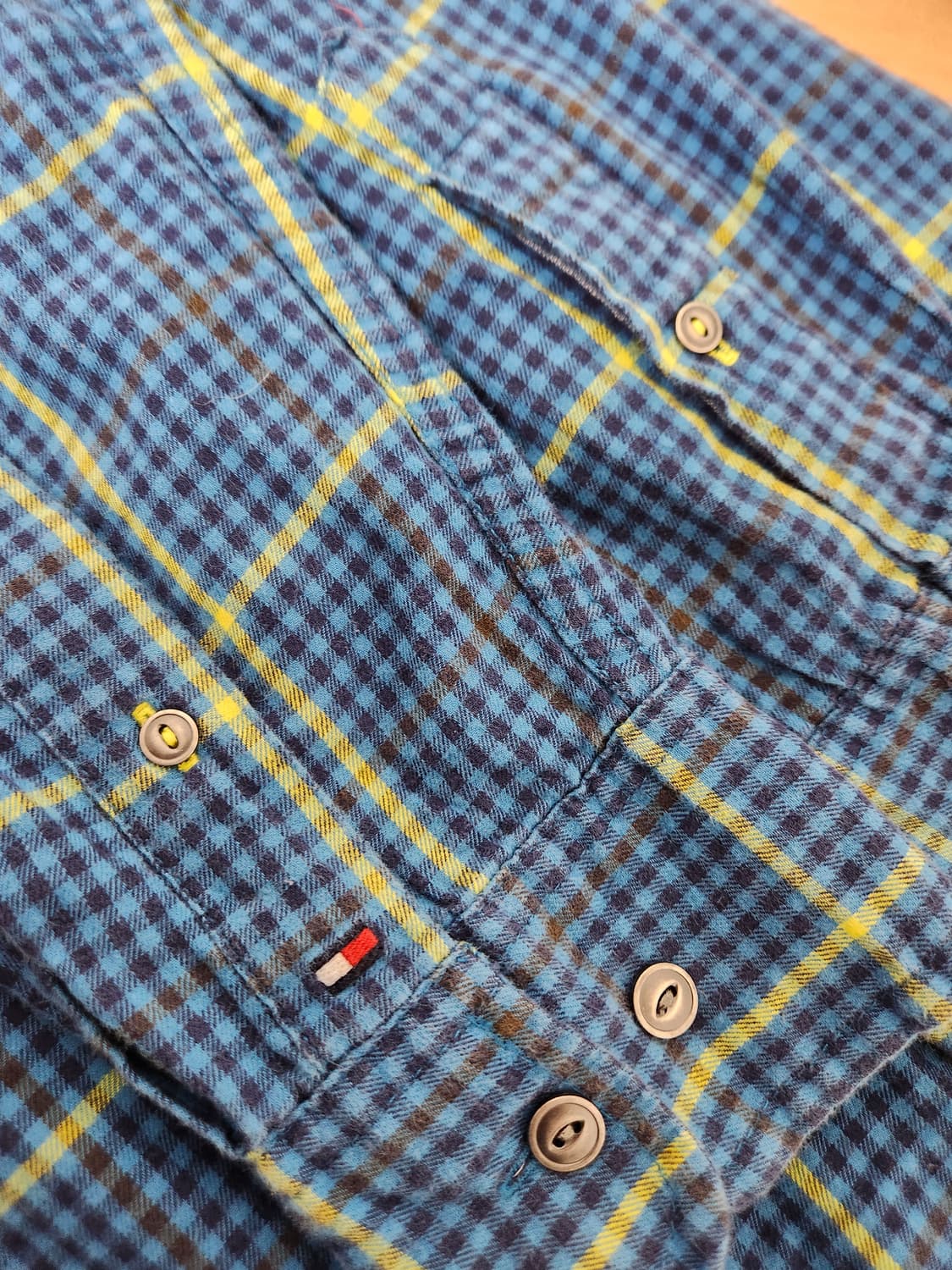 타미힐피거Tommy 체크 코튼 셔츠 M - S172 상품이미지6