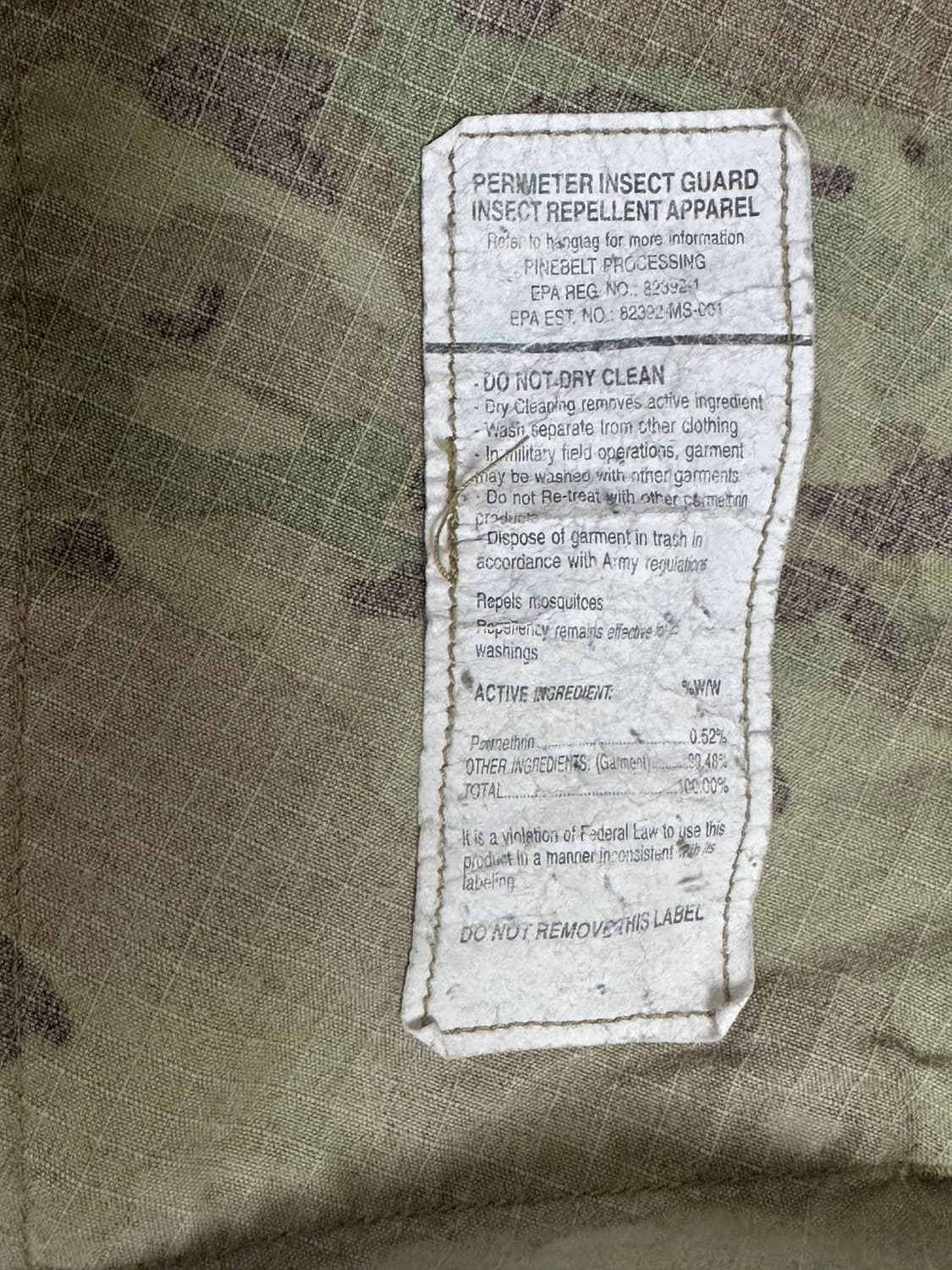 미군 OCP 멀티캠 전투복 상의 (L/XL) (XL) (만원샵) 상품이미지10