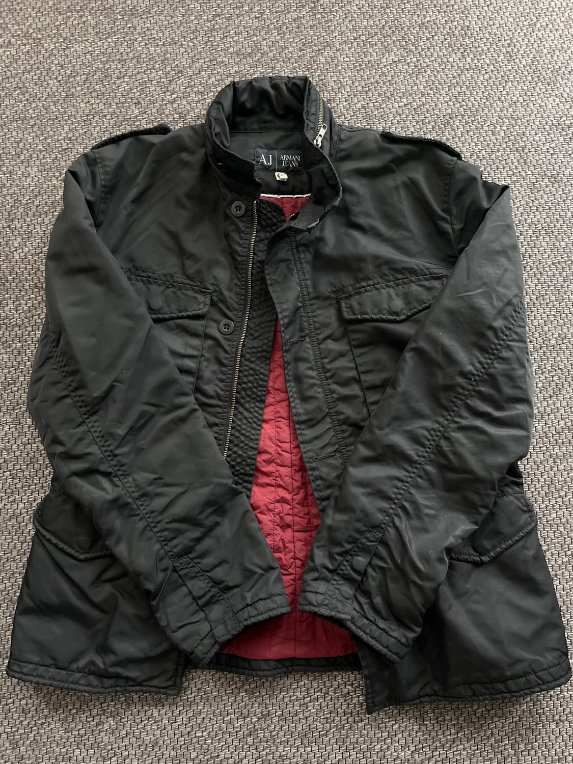 [xl] 아르마니 진스 나일론 필드자켓 블랙 상품이미지2