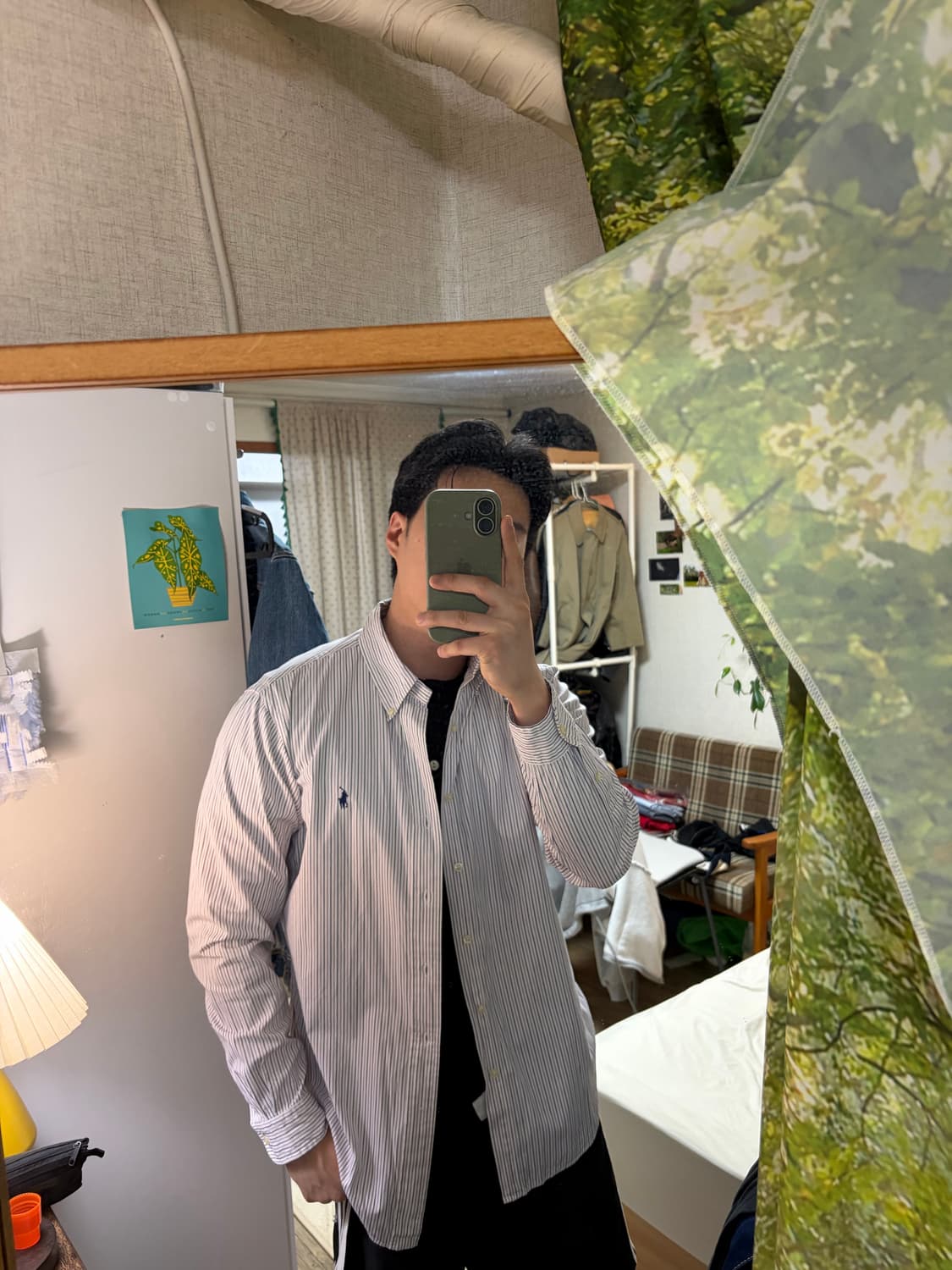 105) 폴로 랄프로렌 스트라이프 셔츠 블루  상품이미지8