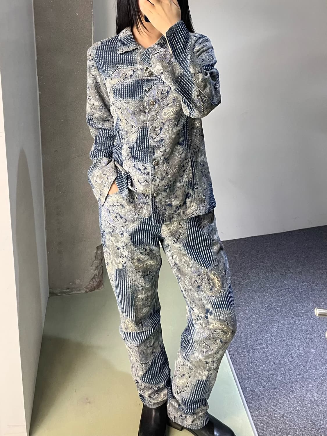 Gotcha Covered 90's U.S.A 자카드 데님 셋업 상품이미지2