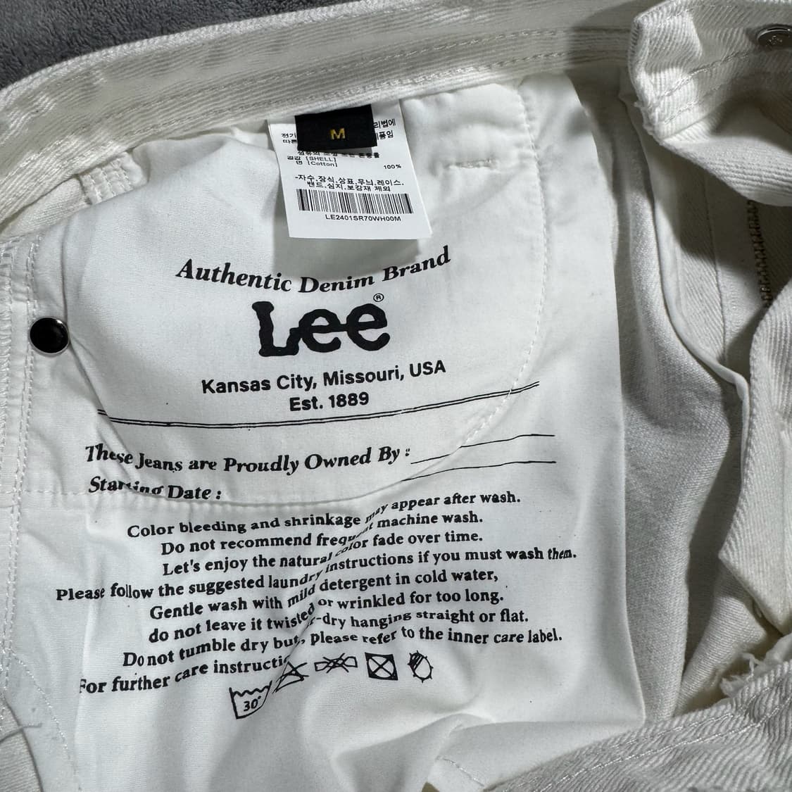 Lee 화이트 미니스커트 상품이미지5