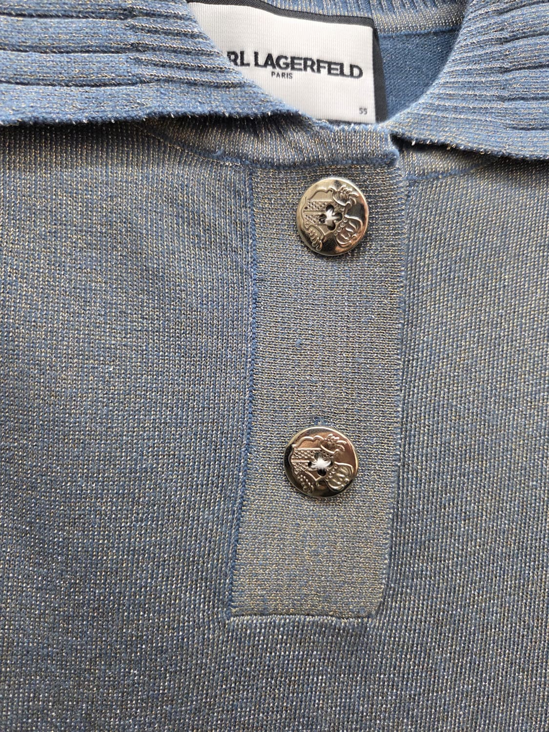 칼라거펠트 니트 카라 티셔츠 상품이미지2