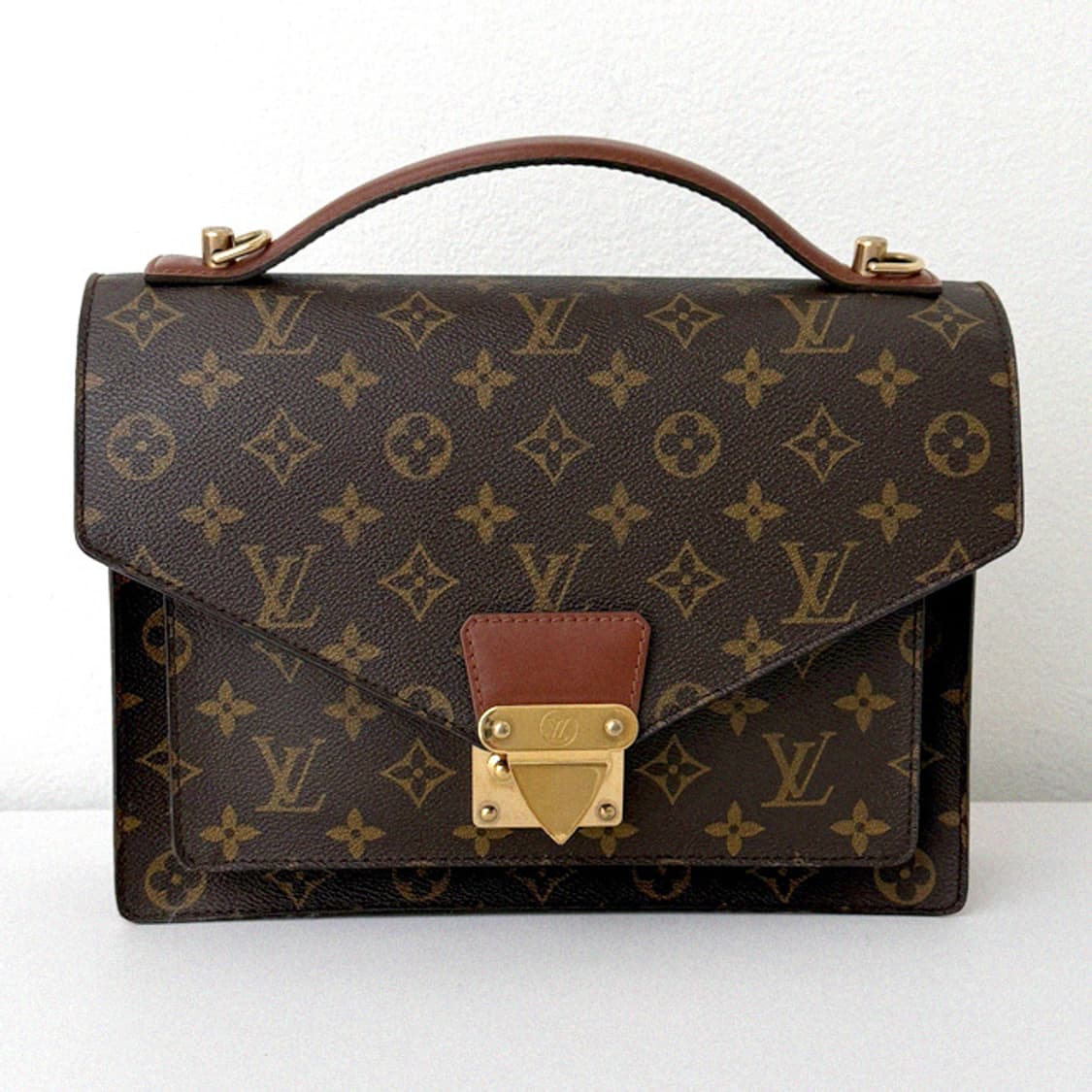 루이비통 모노그램 몽소 플랩 금장 탑핸들 2WAY 토트 크로스백 상품이미지1