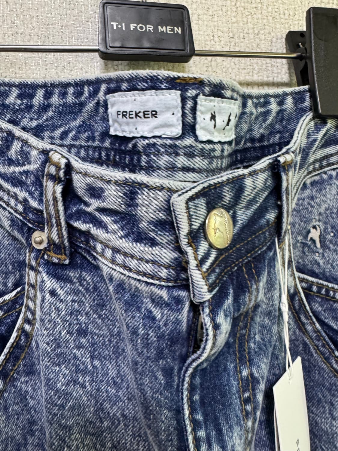 코오롱 FREKER 스톤워싱 데님 팬츠(새제품) 상품이미지3