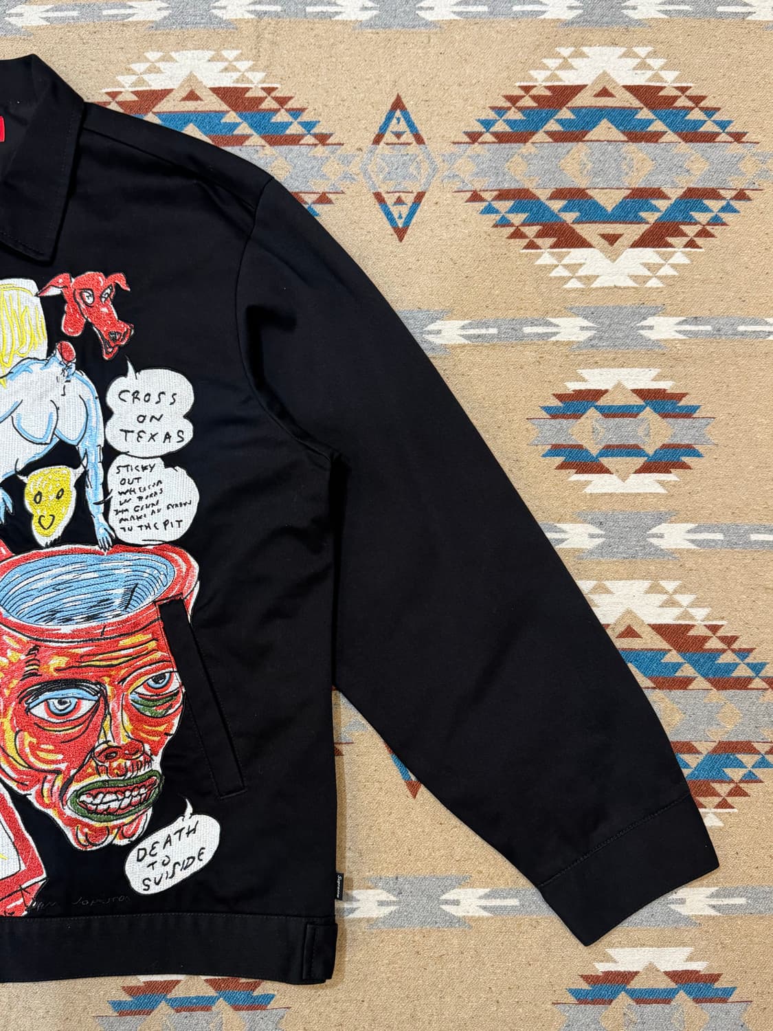 [L] 슈프림 x 다니엘 존스턴 워크자켓 블랙  상품이미지6