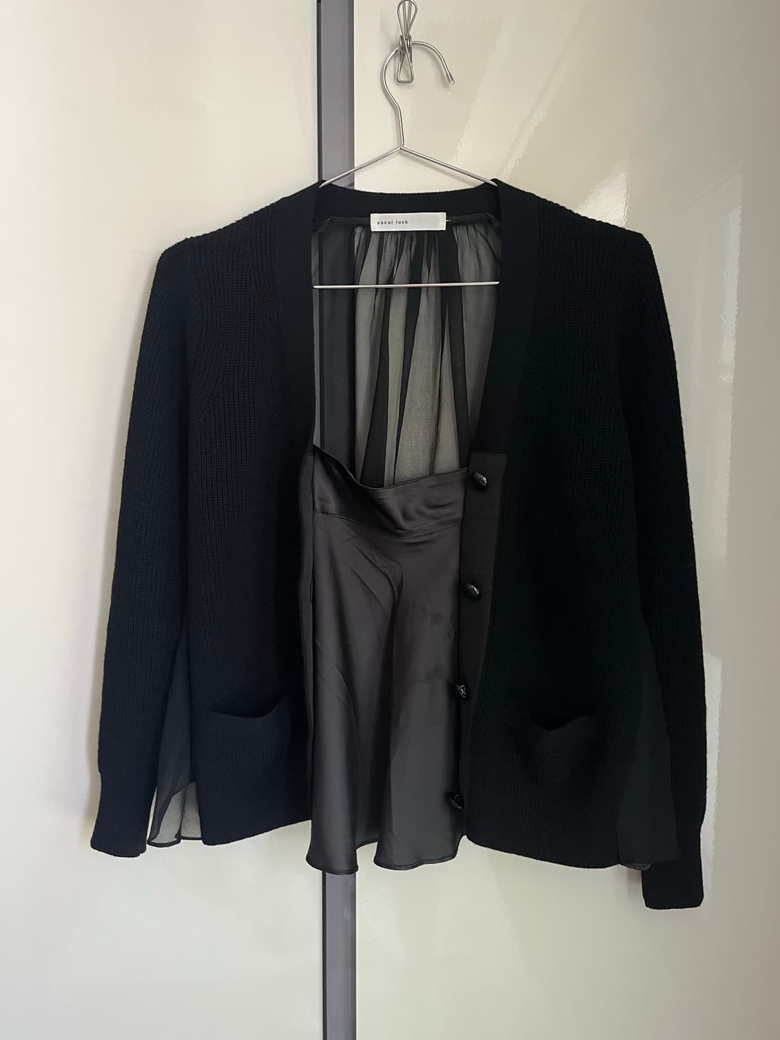 sacai luck 블랙 가디건 상품이미지5