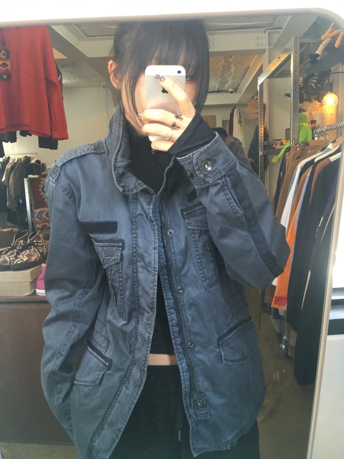 디젤 밀리터리 베이스 소매 라인 디테일 자켓 상품이미지1