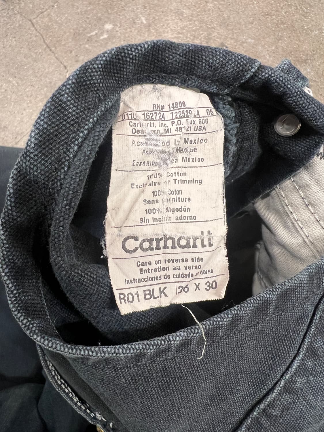 칼하트 더블니 오버롤 BLK  상품이미지7