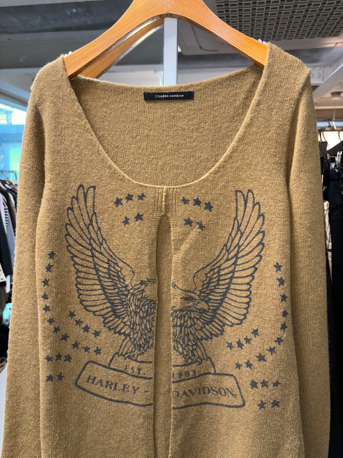 코데즈 컴바인 할리 데이비슨 절개 니트 상품이미지3