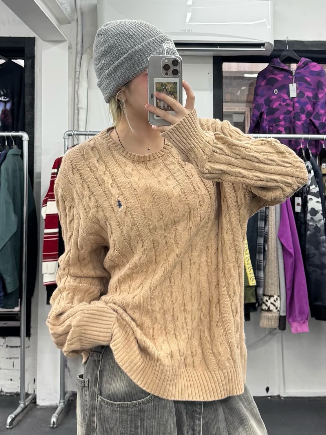 폴로 랄프로렌 브라운 꽈베기 니트 상품이미지1