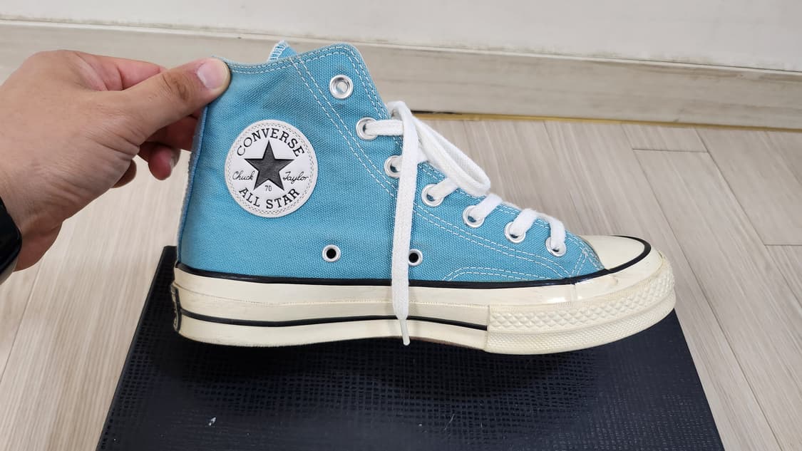 240 컨버스 척70 하이 하늘색 상품이미지8