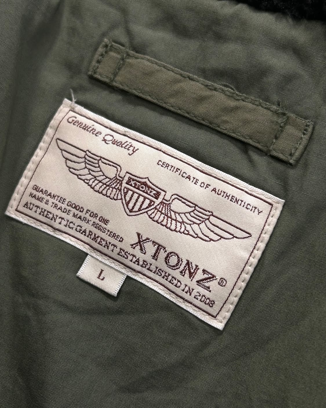 XTONZ 엑스톤즈 테스트 파일럿 헤비 파카 야상  상품이미지8