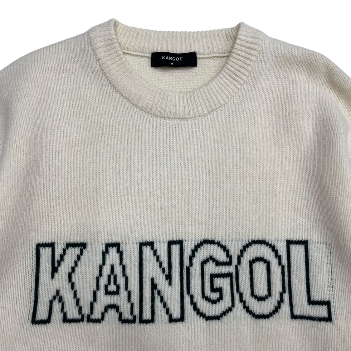 캉골 센터로고 아이보리 니트 M 상품이미지4