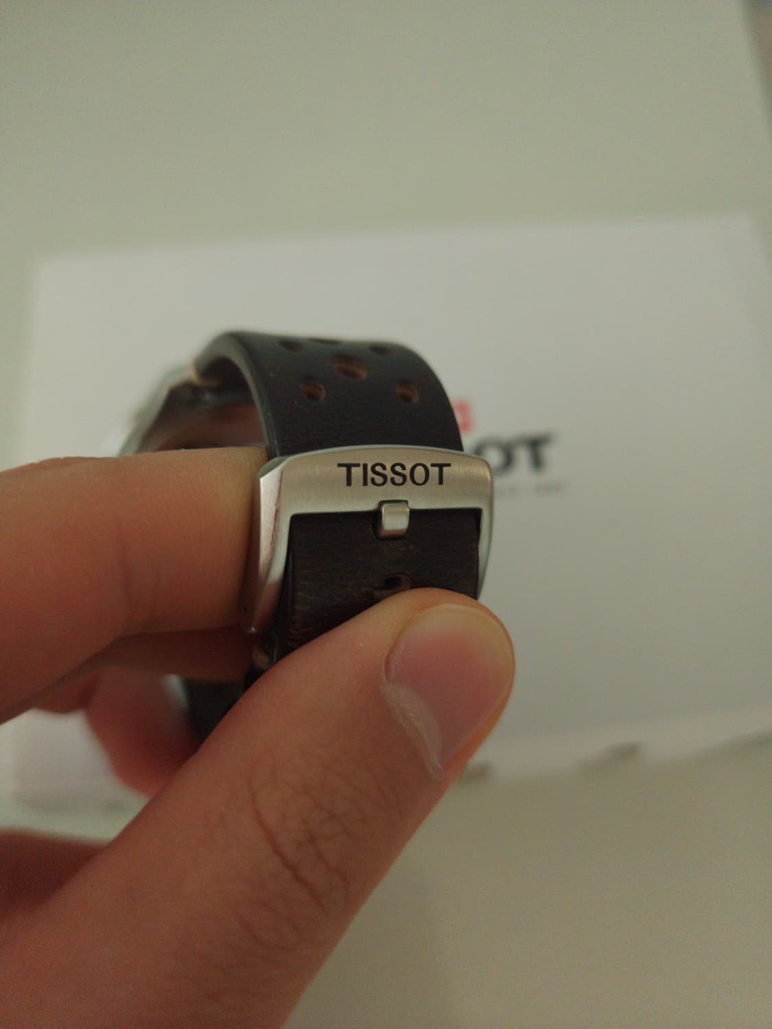 택포 풀박 정가 60 티쏘 V8 크로노그래프 100미터 방수 가죽시계 상품이미지3