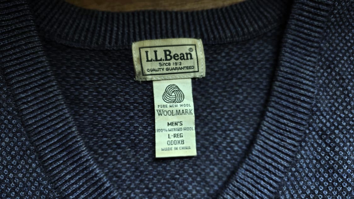 L.L.Bean 엘엘빈  메리노 울 100% 브이넥 니트 XL 상품이미지3