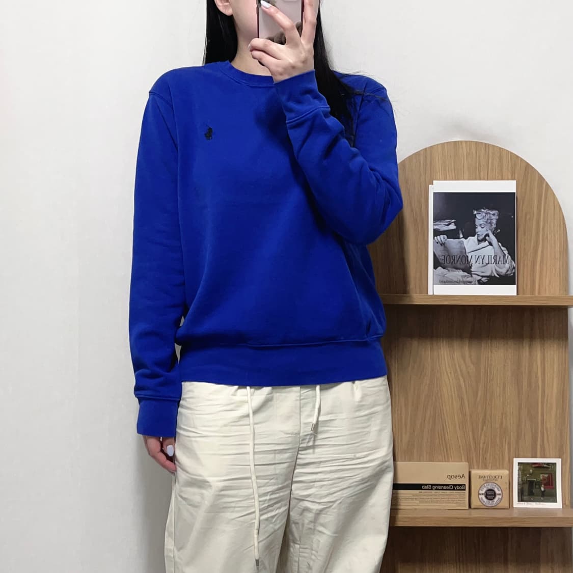 [정품] 폴로 블루 / 블랙포니 기모 맨투맨 [ S ] 상품이미지2
