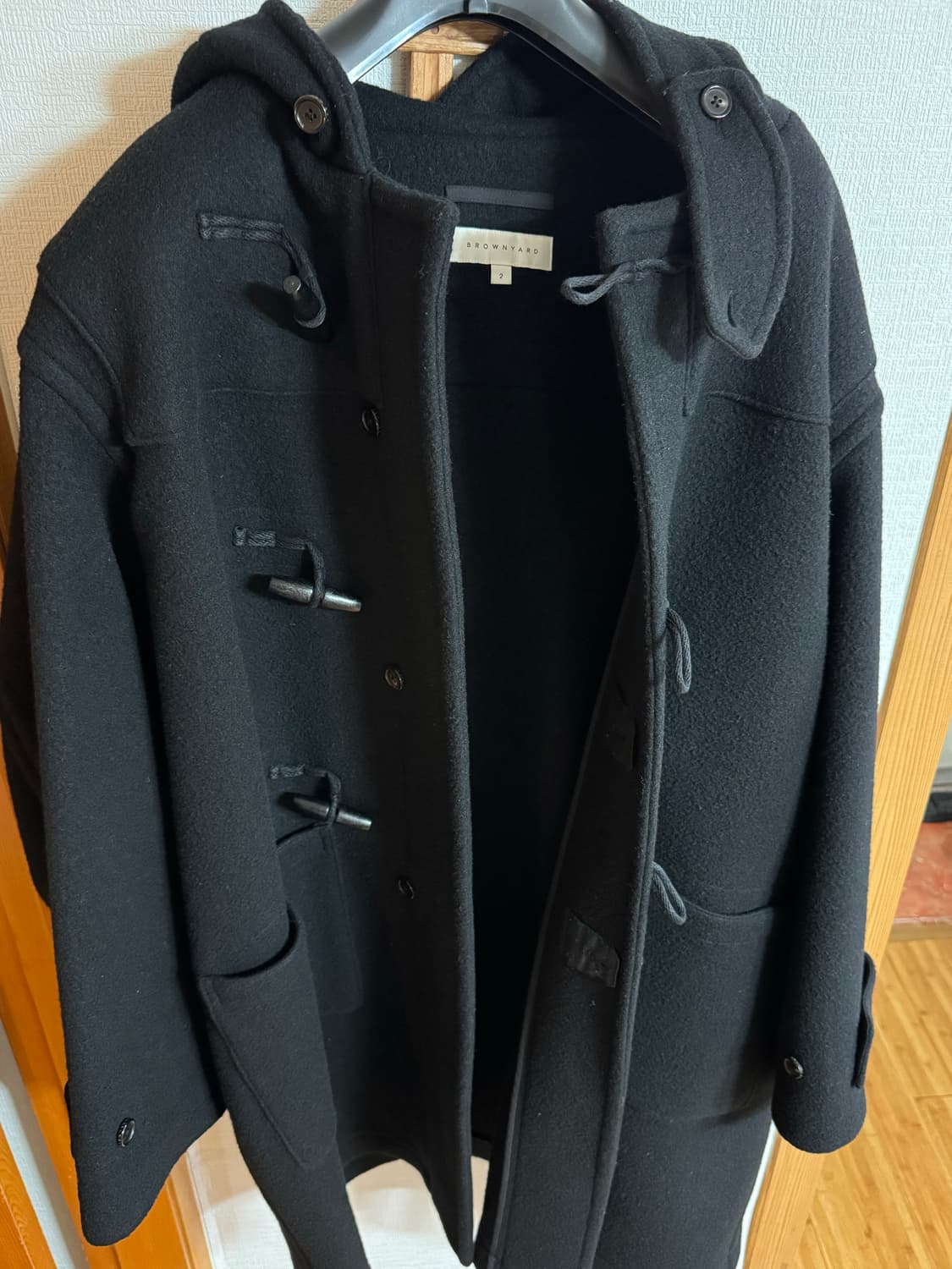 [2] 브라운야드 21fw 더플코트 블랙 상품이미지2