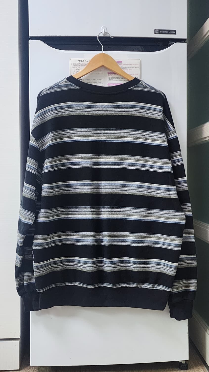 스컬프터 스트라이프 맨투맨 티셔츠 L 상품이미지2