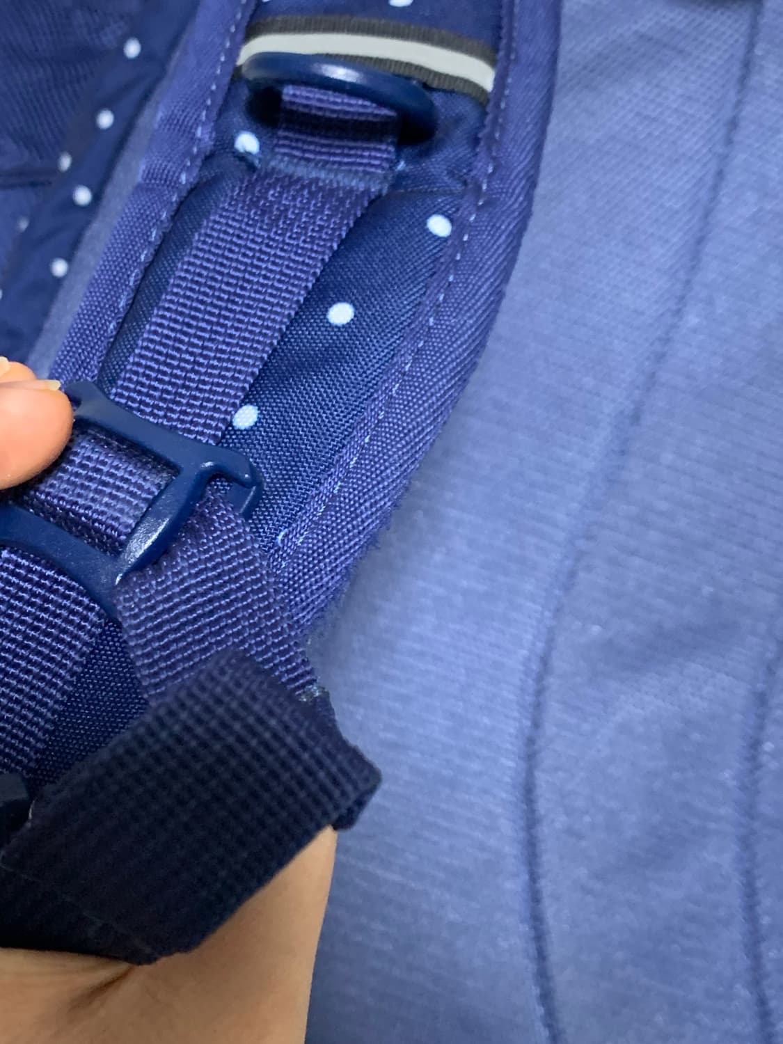 콜맨 네이비 도트 백팩 | 가방 일본 빈티지 하구미 모리걸 y 상품이미지8