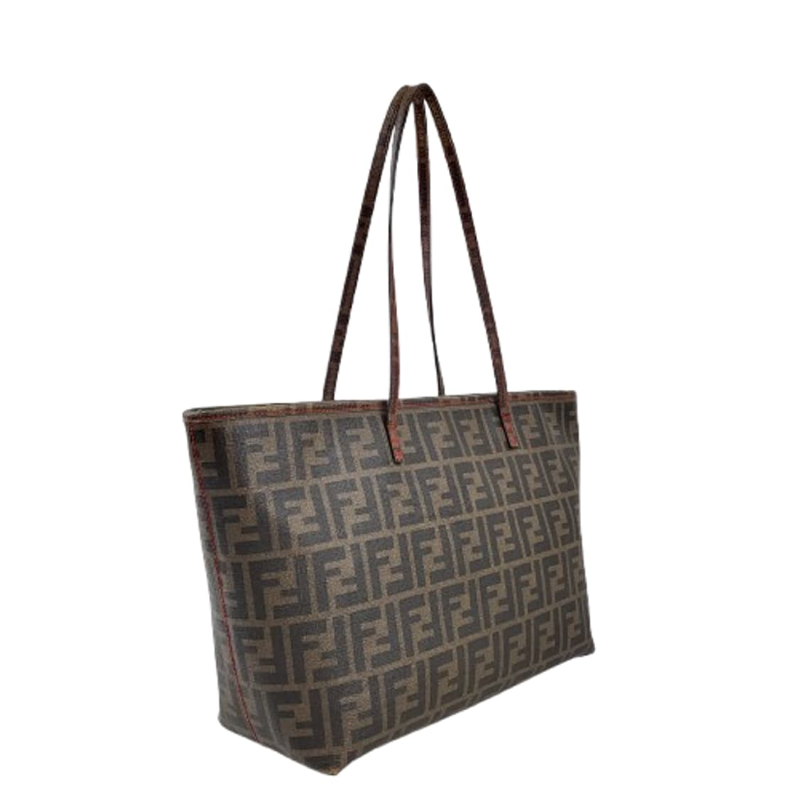 정품 펜디 주카 PVC 타바코브라운 스티치 쇼퍼백 상품이미지2