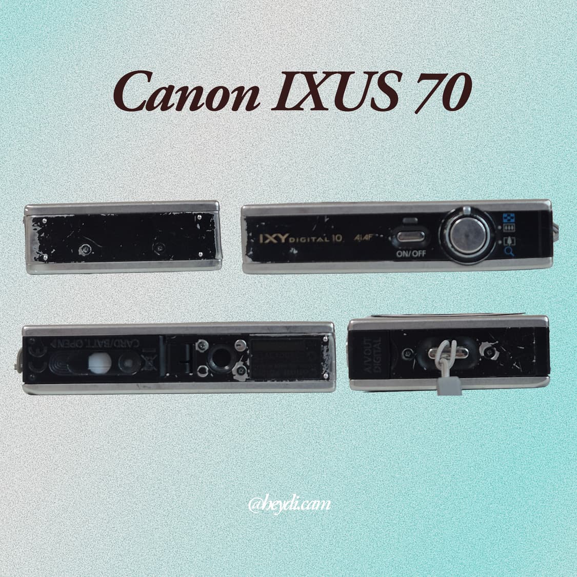 (강민경 아이브 리즈 은채) 캐논 ixus70 블랙 (SD1000, IX 상품이미지3