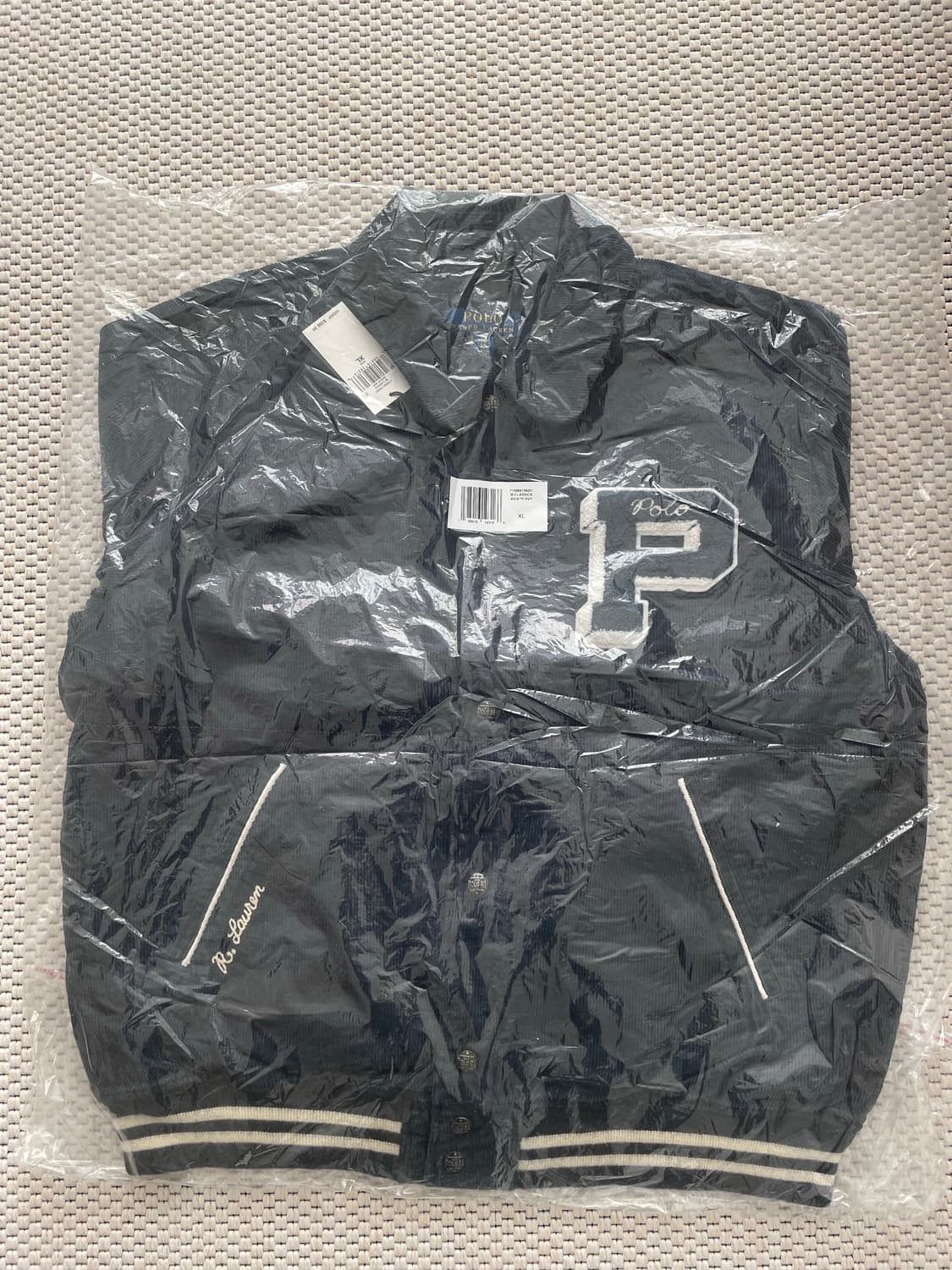 폴로 랄프로렌 코듀로이 바시티 뉴욕 레터자켓 정품 새제품 XL 사이즈 상품이미지7