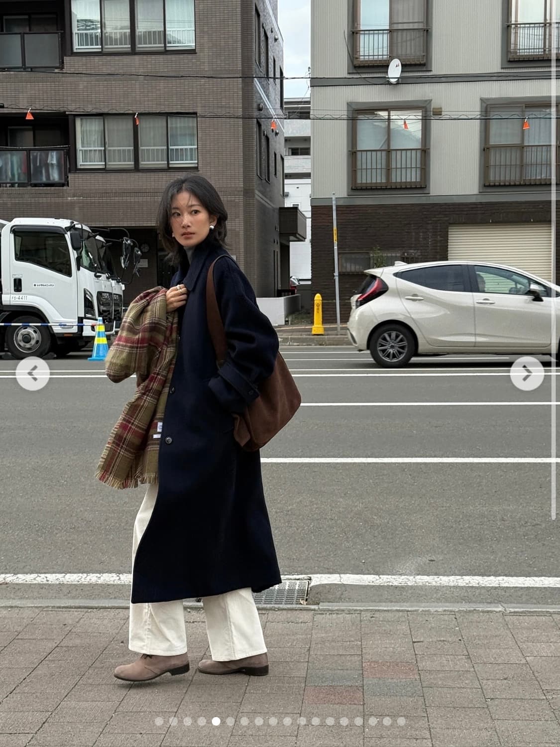 Siyazu 시야쥬 캐시미어 울 코트 네이비 상품이미지4