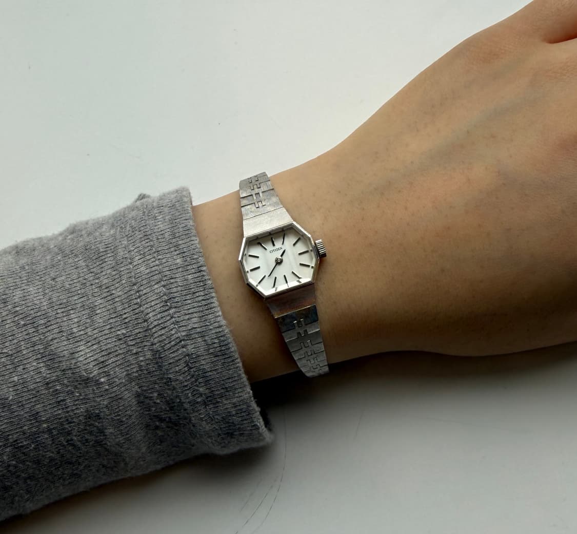 70s Citizen 빈티지 시티즌 수동 와인딩 육각 메탈시계 상품이미지5