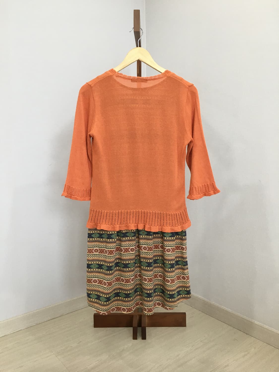 jpn빈티지 히피 가디건+원피스 세트 상품이미지2