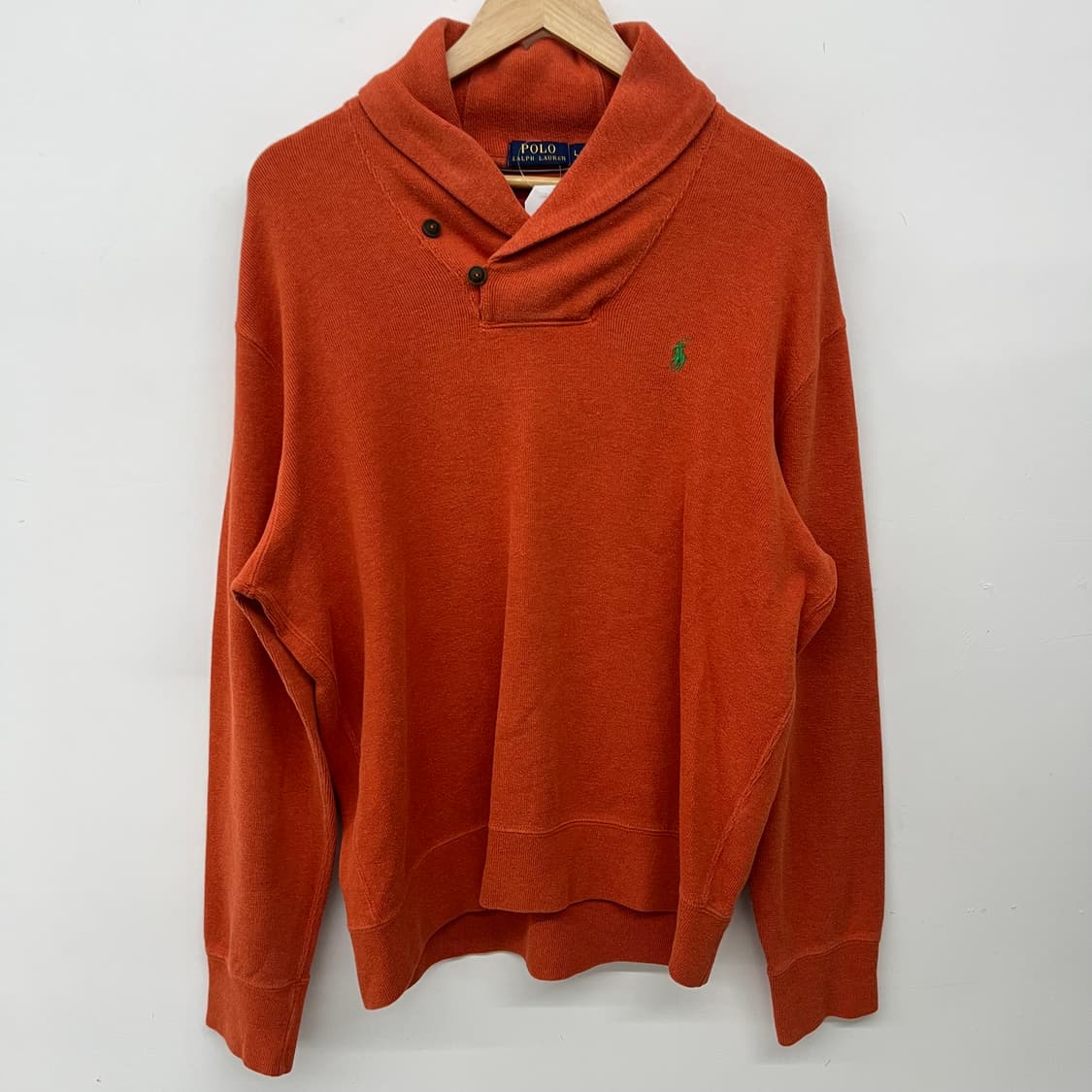 폴로 랄프로렌 숄카라 니트 오렌지 남XL 상품이미지2