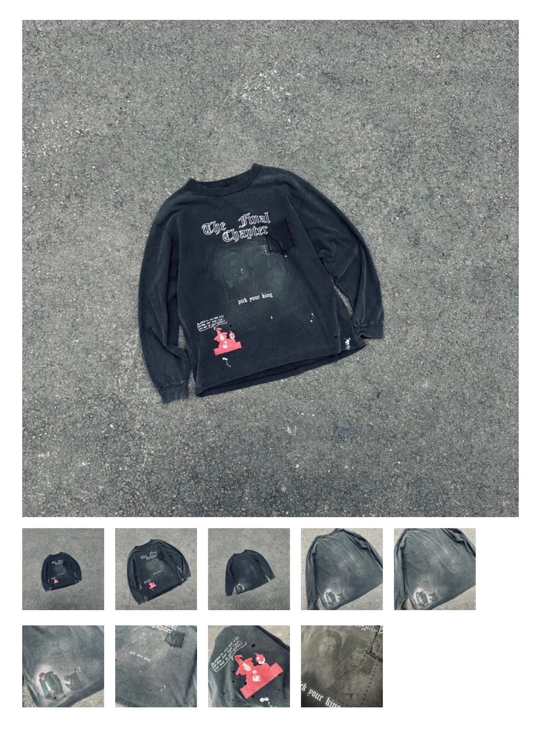 (1)핑거프레스 fh-lsv 튜블라 빈티지 롱슬리브 워시드블랙 상품이미지10