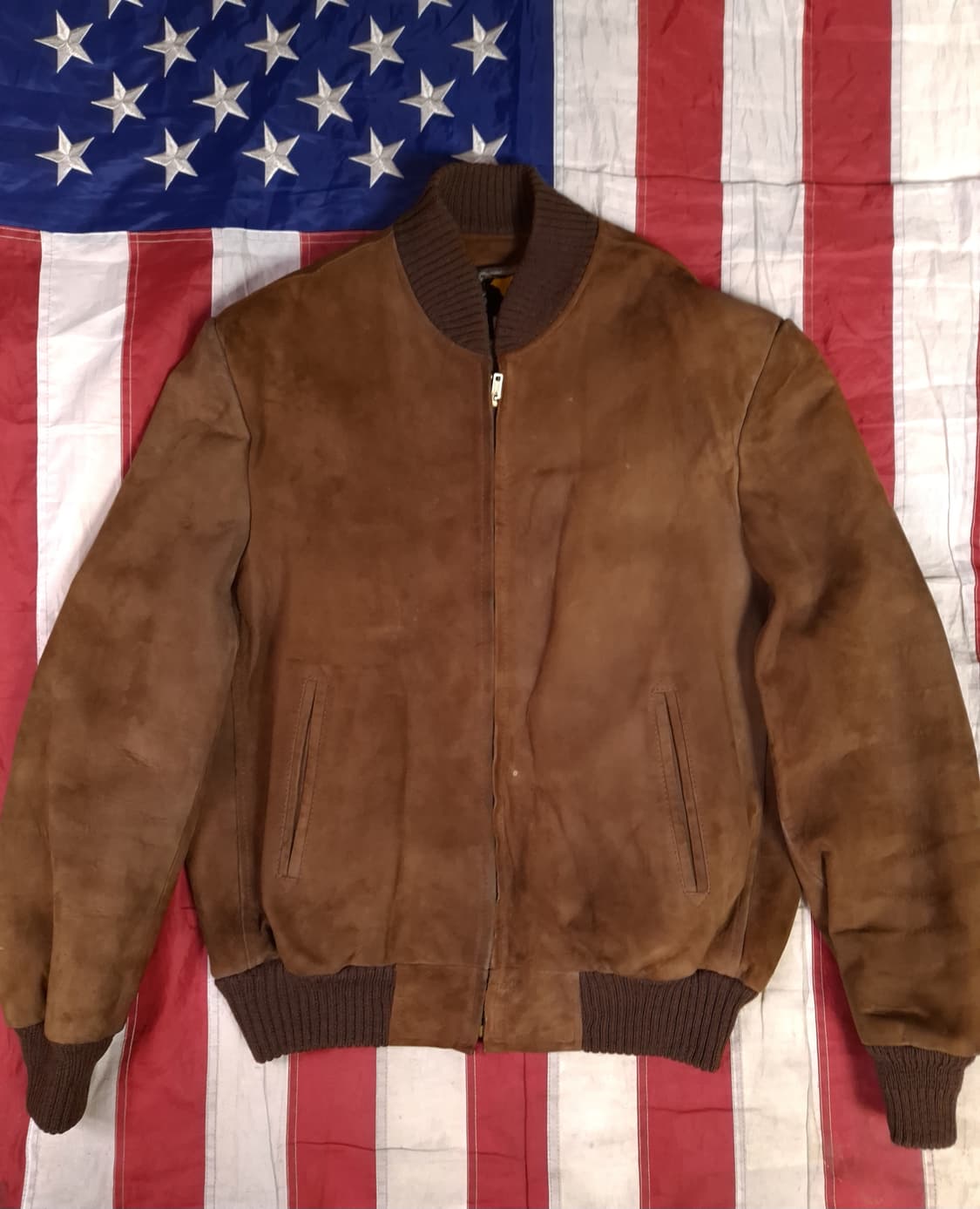 오리지날 80's 미국제조 리얼스웨이드 봄버 자켓 상품이미지1