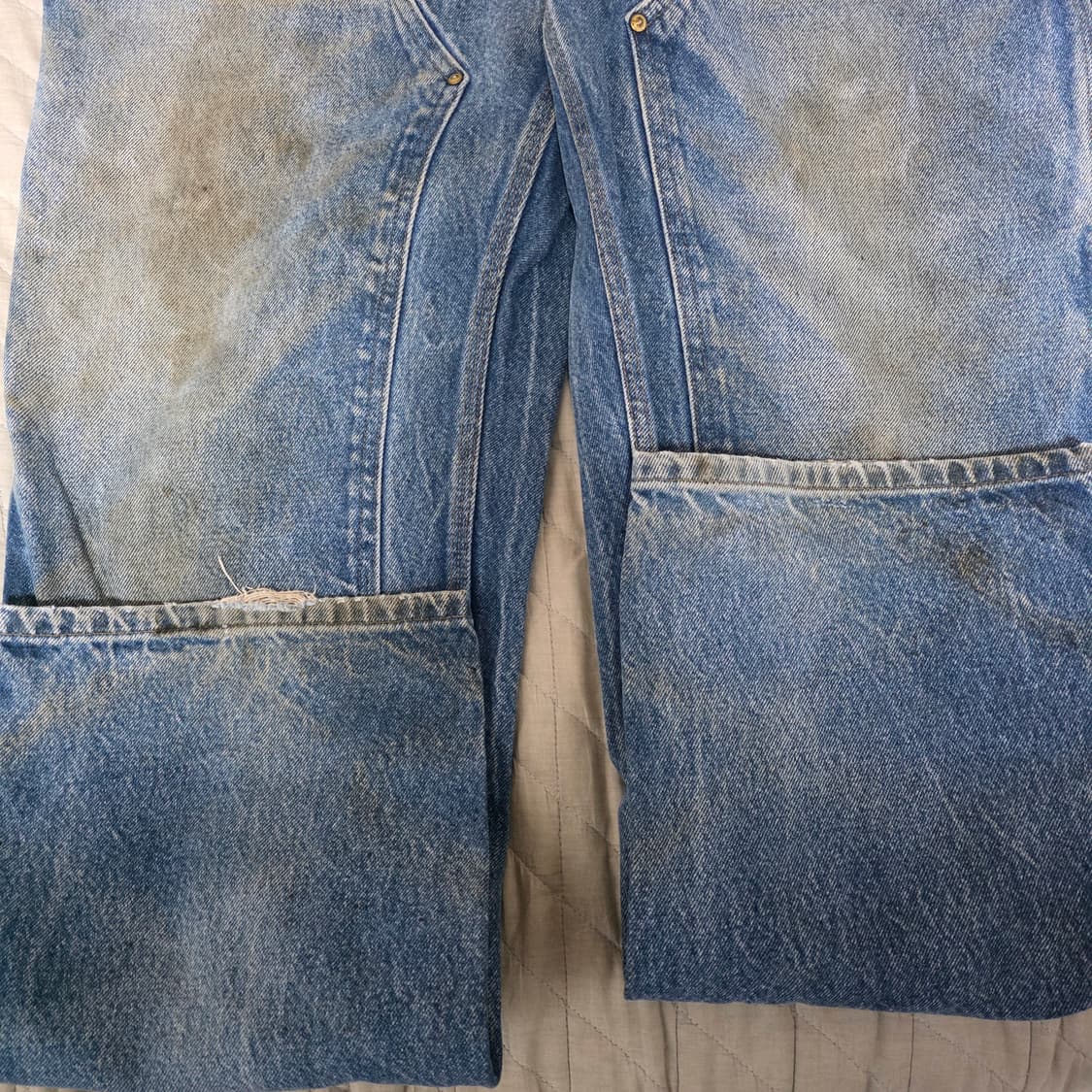 [38X34] 빈티지 칼하트 더블니 B07 DNM 데님팬츠 트래쉬드 상품이미지3