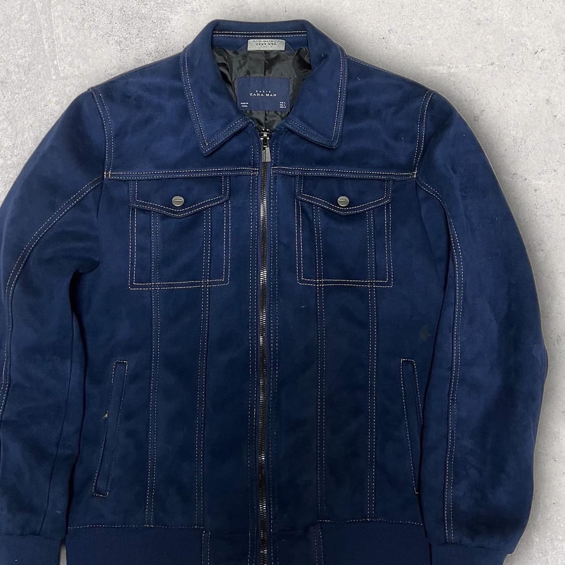 자라 스웨이드 포켓 블루종 자켓 상품이미지1