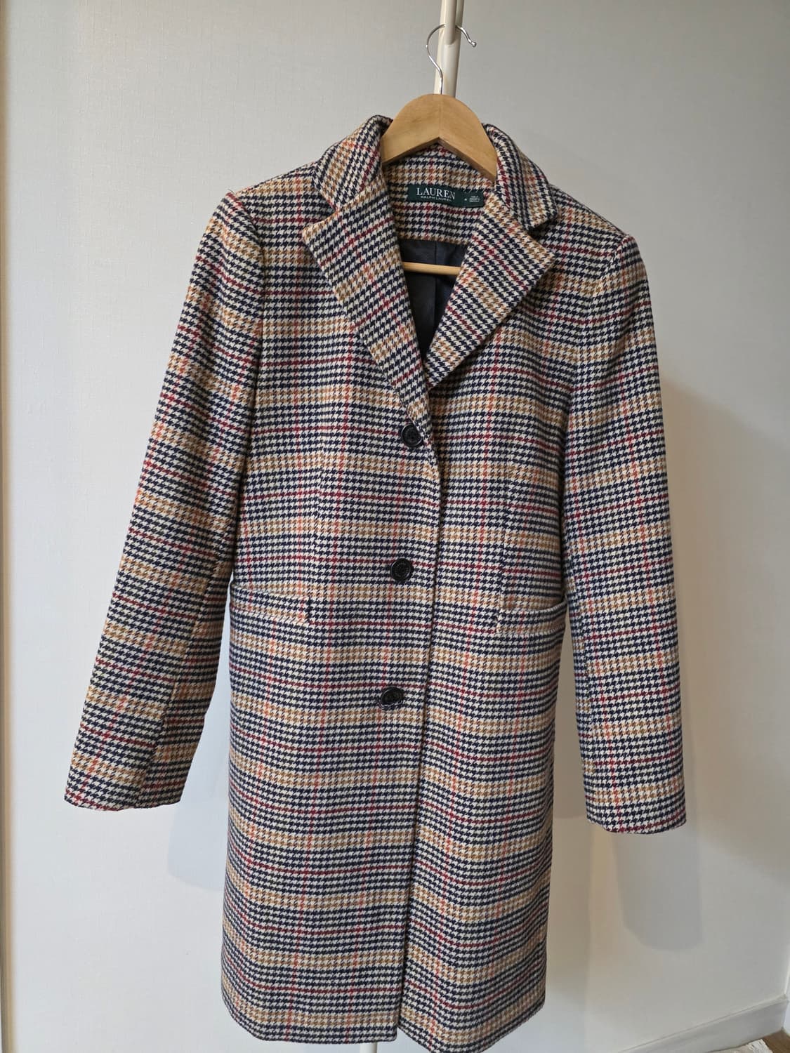 로렌 랄프로렌 하운드투스 체크 코트 상품이미지2
