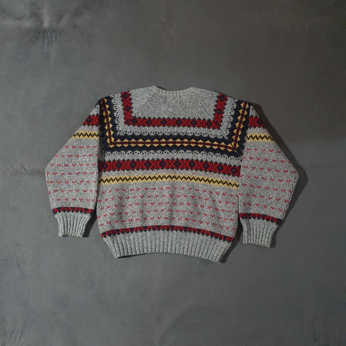 CHIPIE 헤비 울 노르딕 니트 스웨터 M 상품이미지2