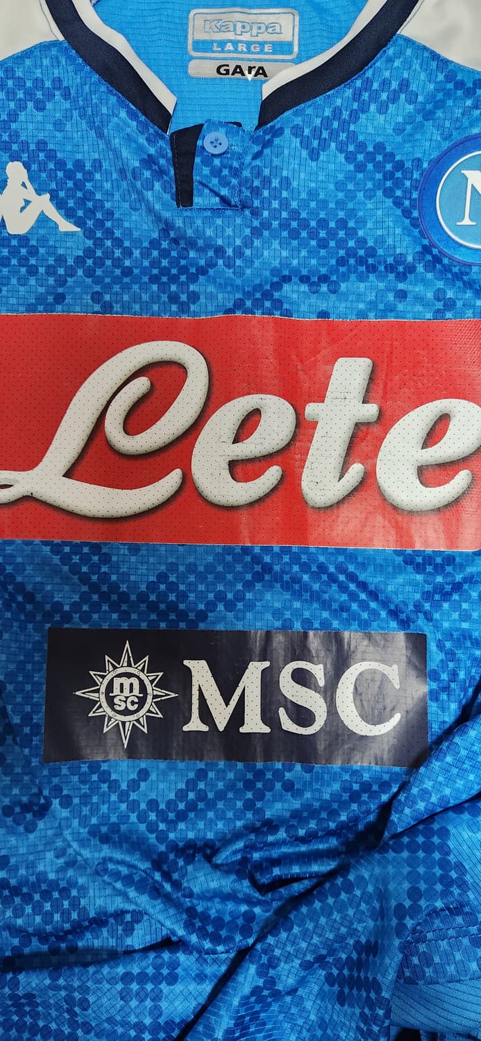 19-20 SSC 나폴리 홈 지급용 반팔 카파 유니폼 상품이미지2