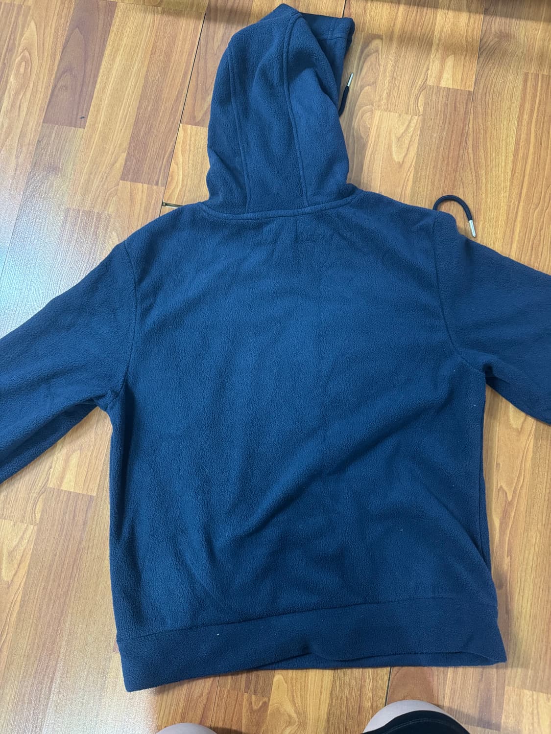 DOT SMALL LETTER FLEECE HOODIE [NAVY] 상품이미지2