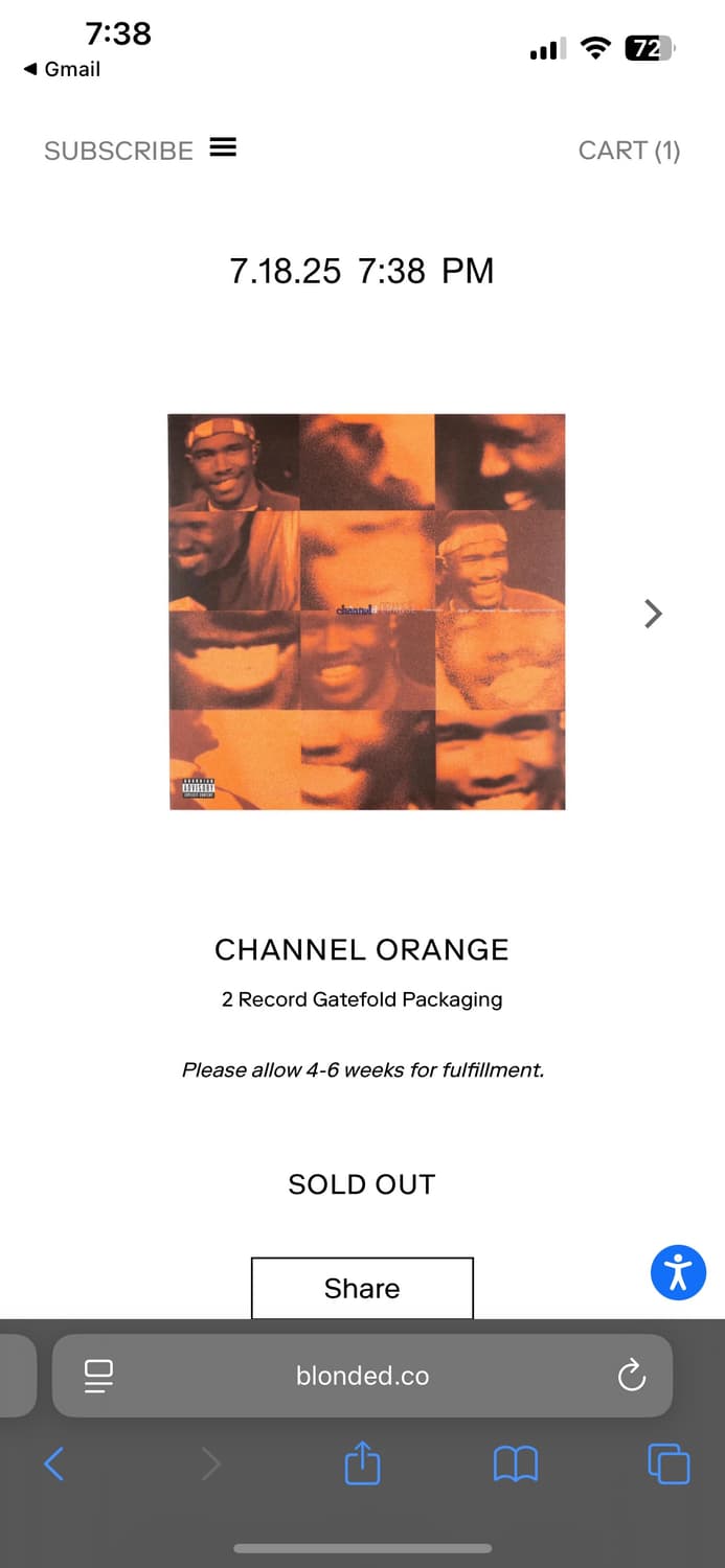 Frank ocean - Channel Orange 상품이미지1