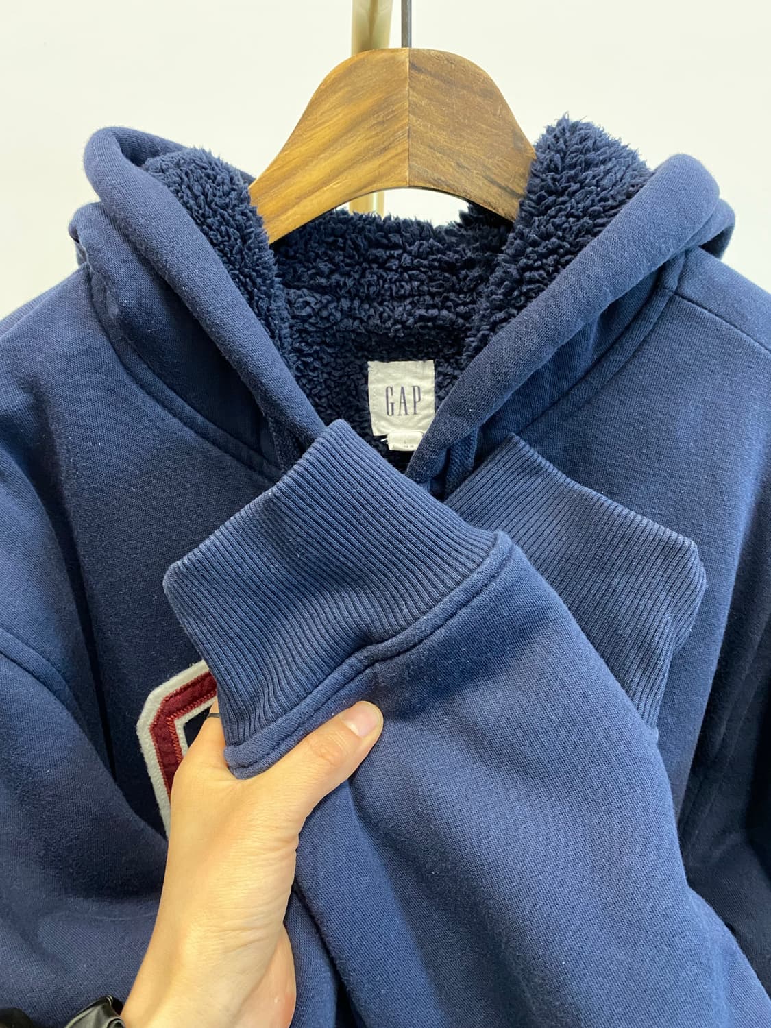 갭 양털 후드집업(네이비) 상품이미지4