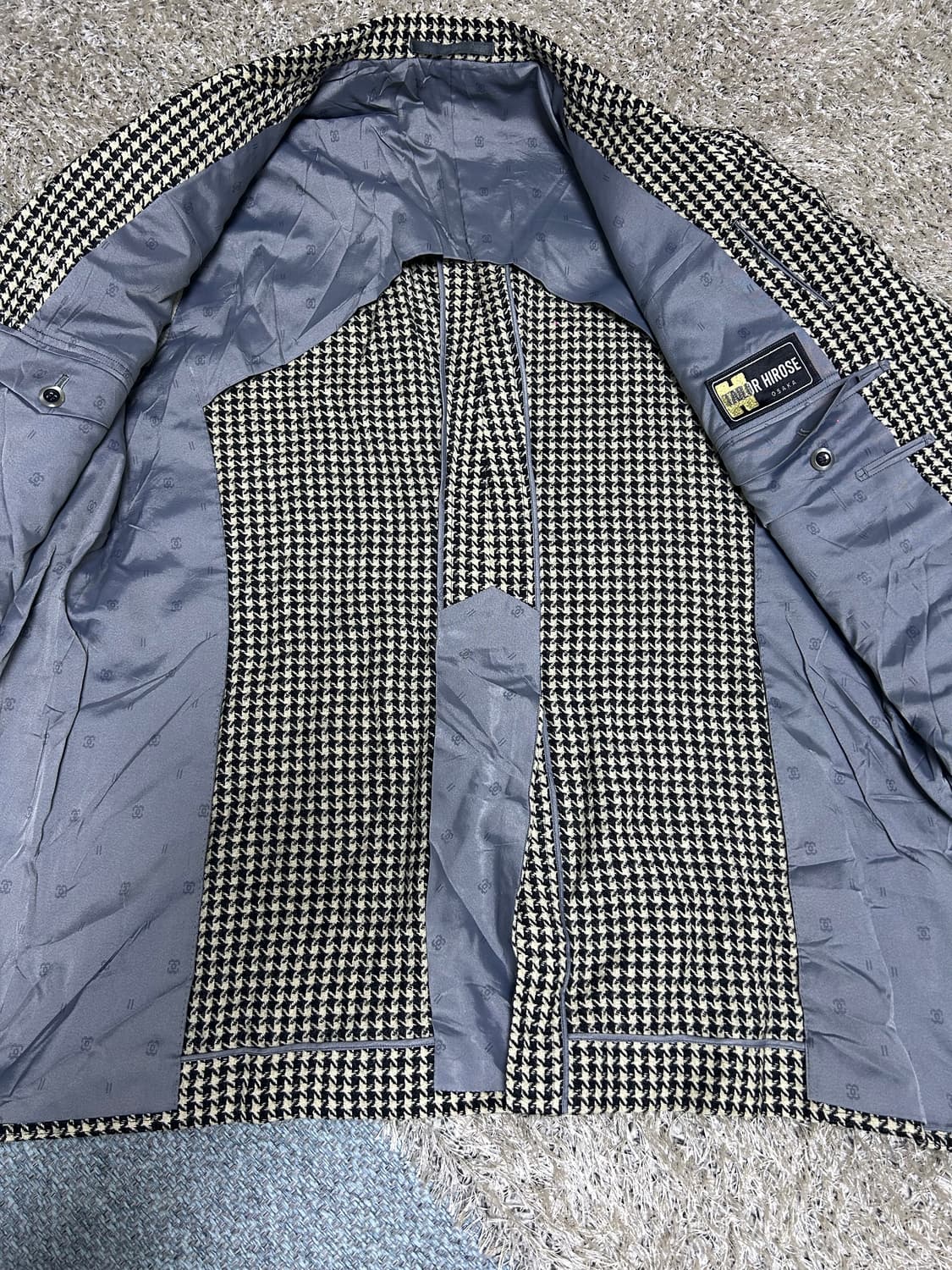 일제 수제 체크 블레이저 사이즈 100 상품이미지5