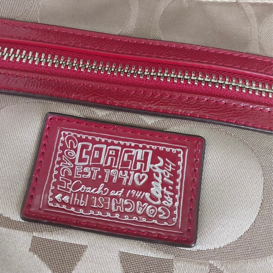 COACH 코치 데이지 새틴 하트로고 미니백 y2k 2000s 하이틴 상품이미지4