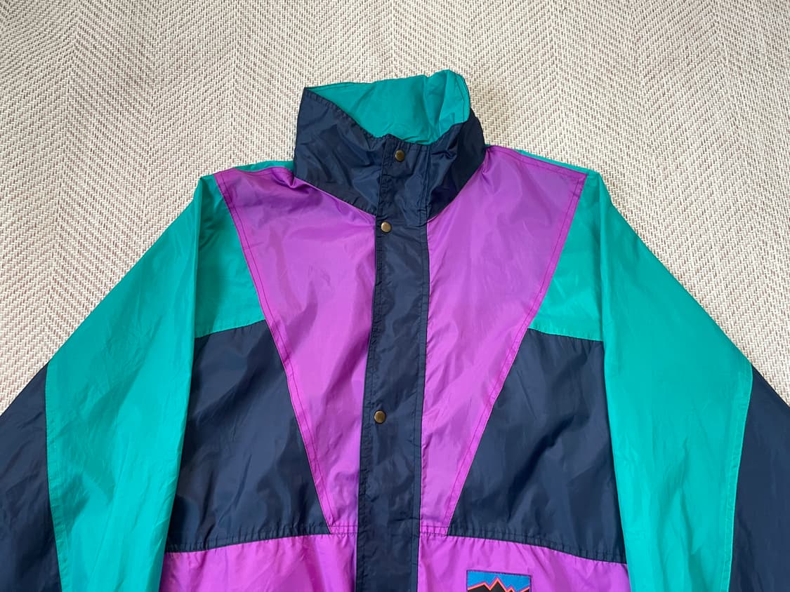 8~90s CAPT. COOK 트라이컬러 윈드브레이커 J03190 상품이미지5