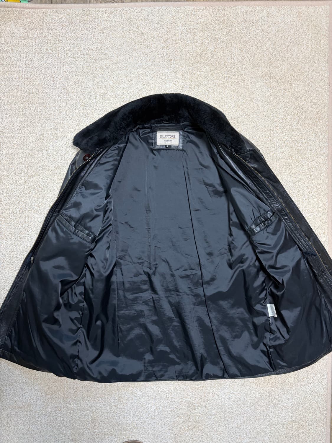 L) 00s 빈티지 램스킨 양가죽 필드자켓 상품이미지5