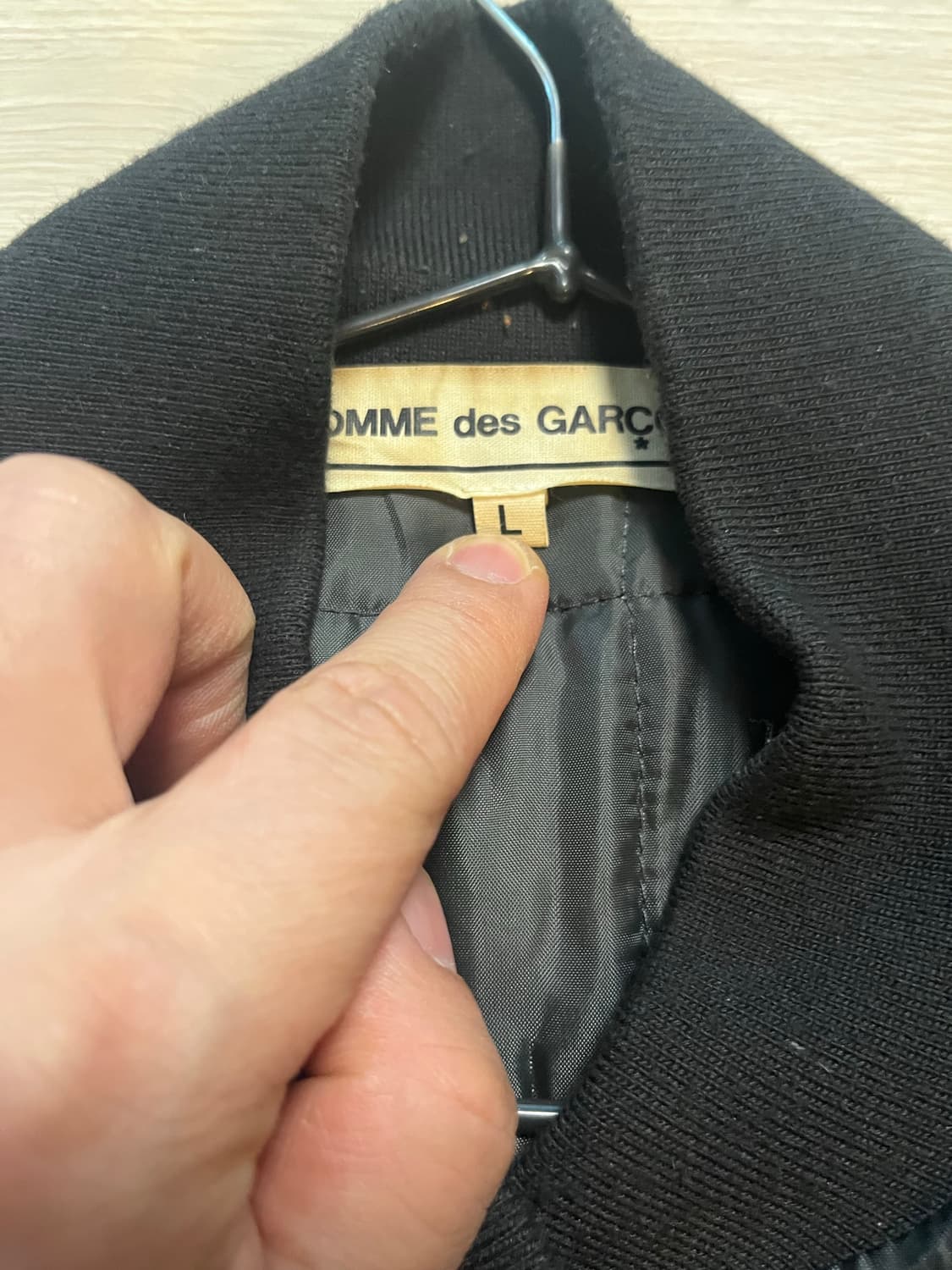 꼼데가르송 하트 와펜 봄버 자켓 검정L 상품이미지4