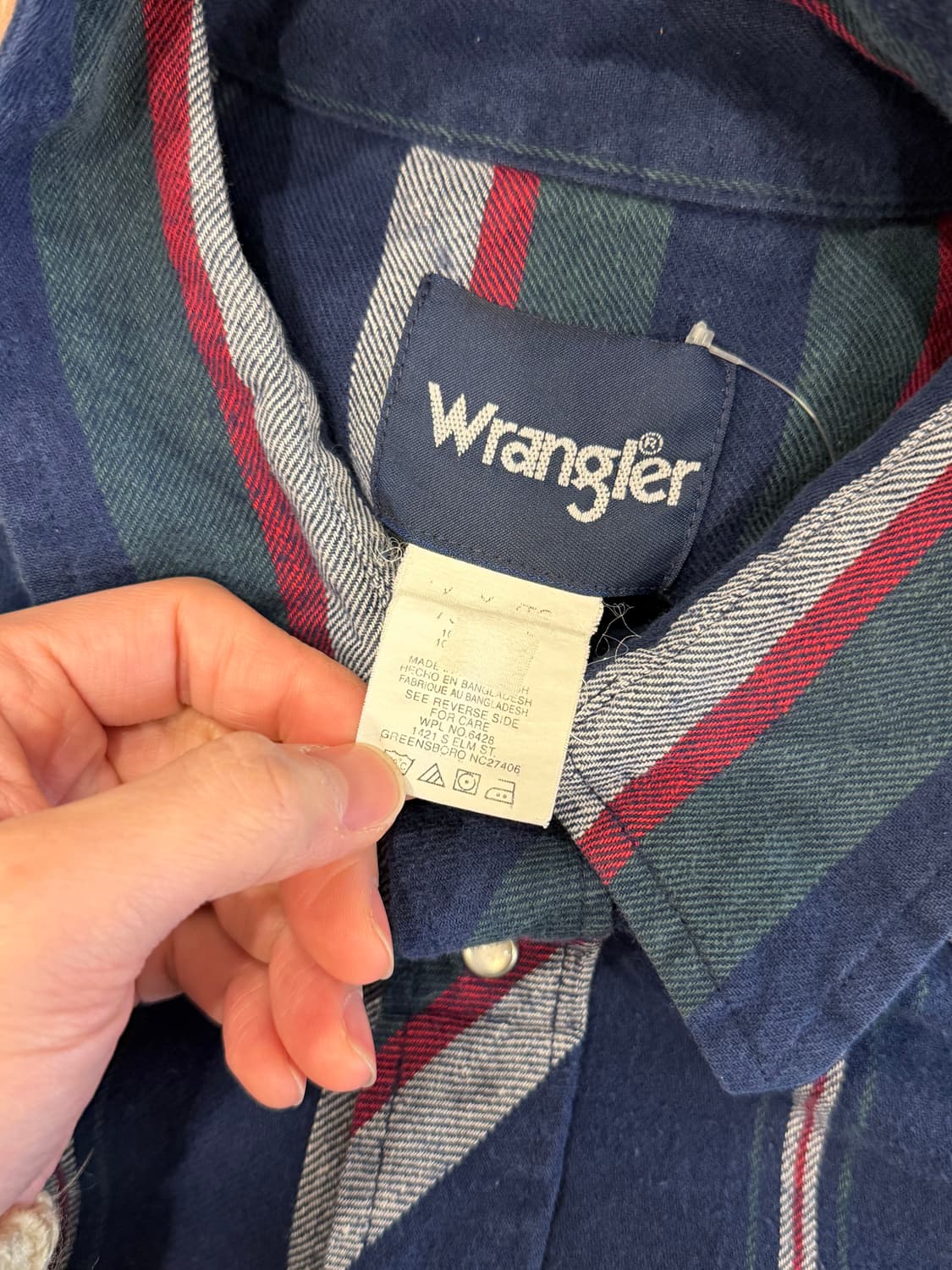 90s Wrangler 랭글러 스트라이프 웨스턴 셔츠 상품이미지9
