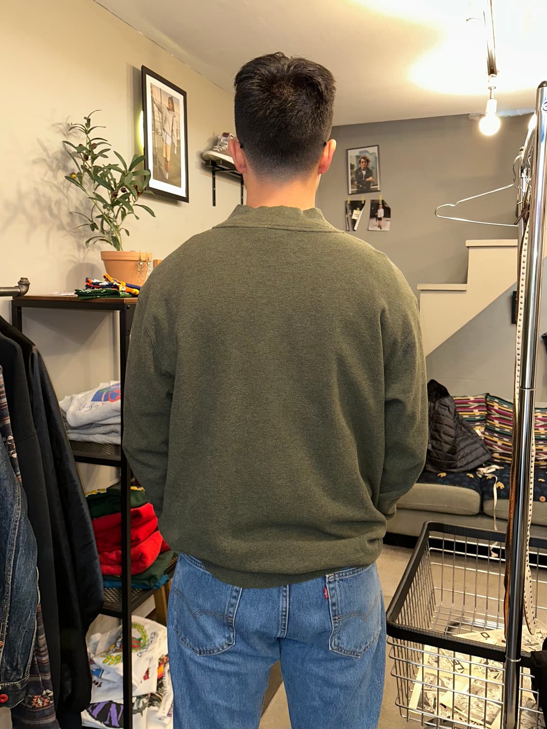 00’s LL Bean henry-neck waffle sleeve 상품이미지7